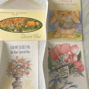 Dayspring Secret Pal cards. Birthday, Anniversary, Thanksgiving, and Reveal
